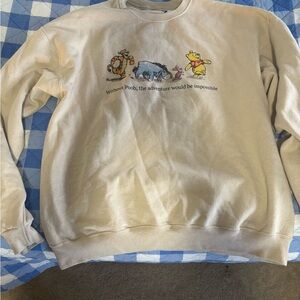 Disney Cream Winnie the Pooh Crewneck Sweater